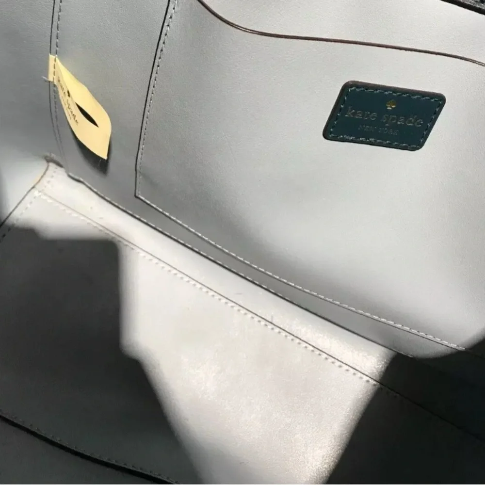 KATE SPADE Putnam Drive Nelle Convertible Work Commuter Tote Teal MSRP: $348 - Picture 8 of 16